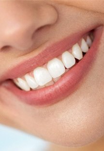 Closeup of a woman smiling